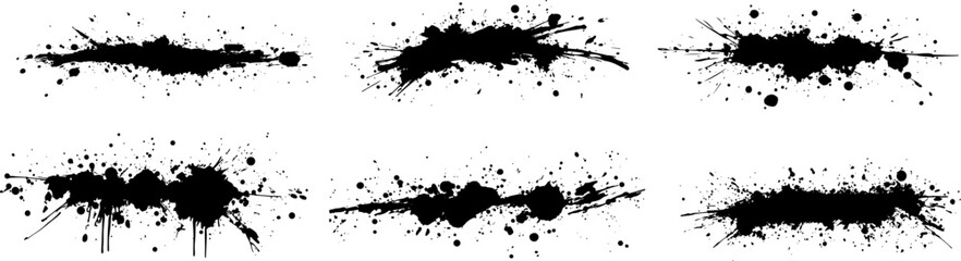 Black ink splash vector background

