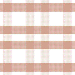 Plaid pattern seamless. Traditional white & Iridescent pinkish tan Tartan Textile Design. 