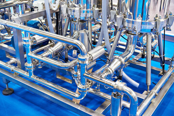 Metal pipeline and valves industrial