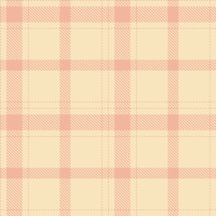 Vibrant pale salmon Seamless Tartan with Soft pale accents Textile Design