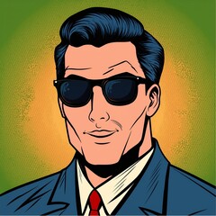 Fototapeta premium man with sunglasses