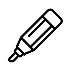 Marker Pen with Thick Nib Icon Design