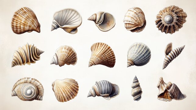 Shell collection - vintage illustration from Larousse du xxe si&Atilde;&uml;cle illustration
