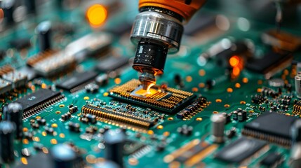 Obraz premium Precision Automated Circuit Board Assembly of excellence in splendor beyond compare with grace