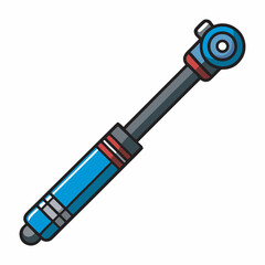 Torque wrench vector art illustration.