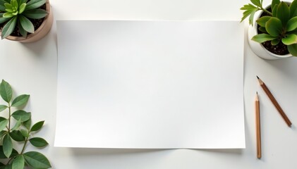 Blank tracing paper sheet on clean white surface for graphic design mockup, empty, craft, concept