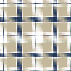 Elegant Seamless Tartan featuring Vivid white and Cool dark slate blue Textile Design