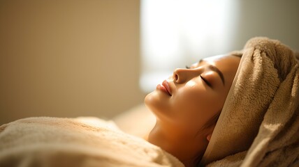 エステで施術中の女性