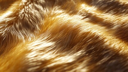 Fototapeta premium A fur textured surface with sleek, shiny strands, reflecting light to highlight the softness. illustration