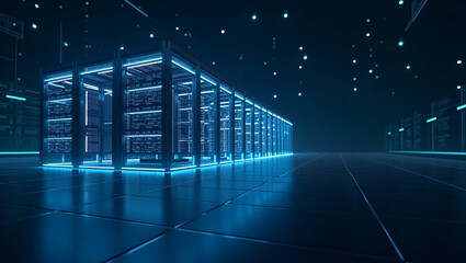 Cutting Edge Data Center Architecture: 5G Innovation, Enhanced Network Efficiency, Scalable Infrastructure, Robust Security, Streamlined Operations - Modern Enterprises Concept