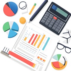 Savings tracker graph analysis for personal finance digital workspace infographic modern view