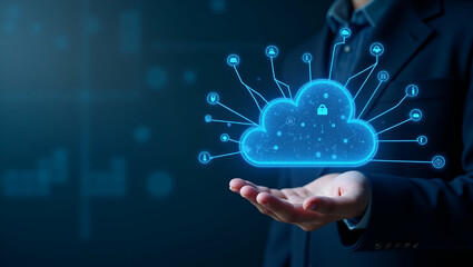 Advanced Cloud Integration Strategy: Driving Enterprise Digital Transformation with Unified Data Exchange, Streamlined Workflows & Robust API Connectivity - Conceptual Image with Empty Space