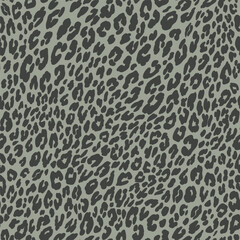 Hand drawn leopard vector seamless pattern. Allover animal skin fashion print for fabric, paper, textile, stationery, package, graphic design. Wild cat, nature, panther repeated background