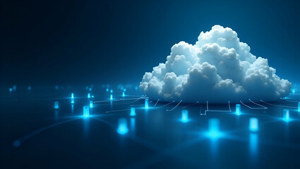 Comprehensive Cloud Platform Suite: High-Performance Computing, Secure Storage & Seamless Integration for Enterprise Agility in Photo Stock Concept with Left Space