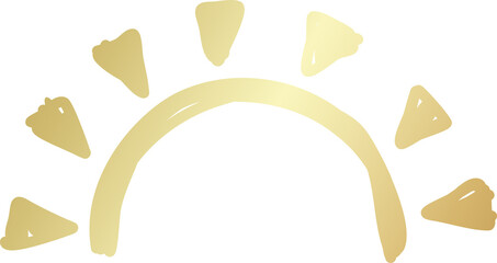 Set of golden suns. Elements for design