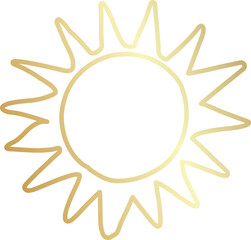 Set of golden suns. Elements for design