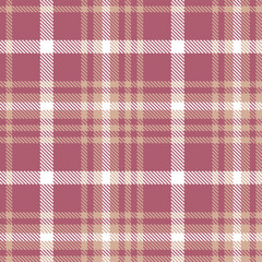 Plaid pattern seamless. Bright dusky rose & Fire mushroom Tartan Textile Design. 