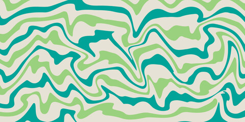 Obraz premium Psychedelic wave background in pop art style. Trippy retro wallpaper. Vector design 60-70-s.