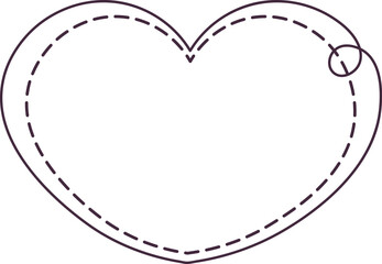 Heart Outline with Stitching
