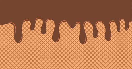 abstract chocolate vector background, wafer background texture, sweet concept for your design background