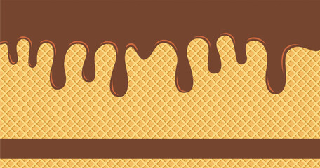 abstract chocolate vector background, wafer background texture, sweet concept for your design background