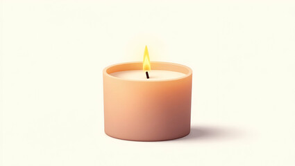 Elegant Scented Candle Mockup: Warm Tones & Luxurious Textures for Premium Home D?cor Branding - Simple Flat Vector Illustration for Smart Business