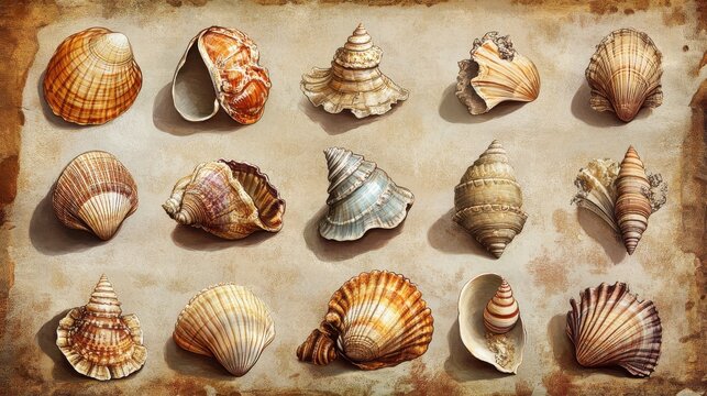 Shell collection - vintage illustration from Larousse du xxe si&Atilde;&uml;cle illustration