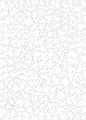 Fototapeta premium cutting puzzles sketch puzzle