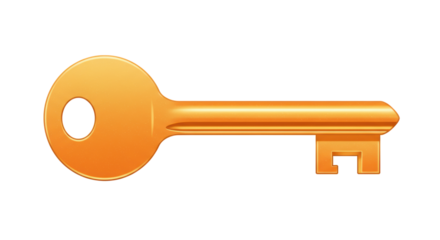 Isolated Golden Key