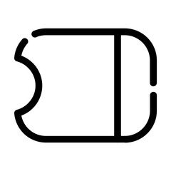 Ticket Icon broken line style