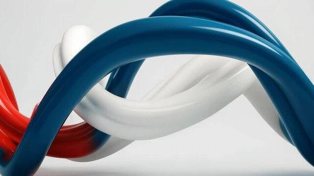 Colorful twisted wires creating an abstract design  