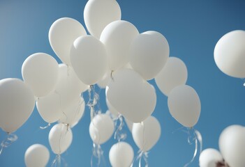 bunch 20 balloons attached sky number celebration white party blue balloon surprise birthday luxury celebrate invitation fun card congratulation creative year greeting happy anniversary event