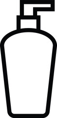 Bottle vector outline. soap bottle - shampoo bottle - Liquid soap - shower gel - lotion.