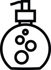 Bottle vector outline. soap bottle - shampoo bottle - Liquid soap - shower gel - lotion.