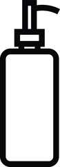 Bottle vector outline. soap bottle - shampoo bottle - Liquid soap - shower gel - lotion.