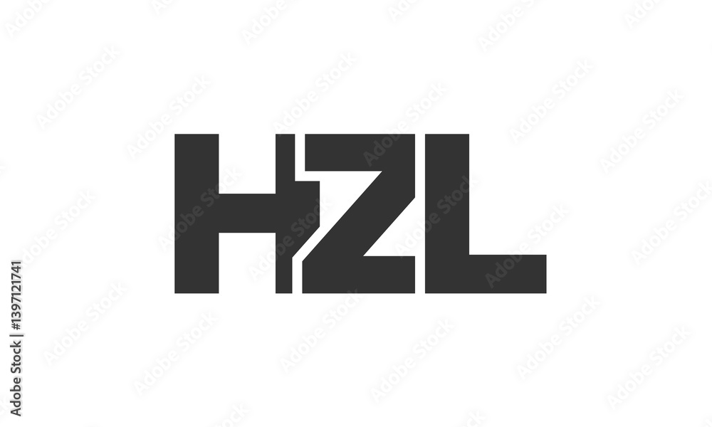 Fototapete hzl logo design template with strong and modern bold text. initial based vector logotype featuring s