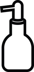 Bottle vector outline. soap bottle - shampoo bottle - Liquid soap - shower gel - lotion.