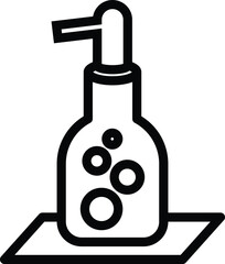Bottle vector outline. soap bottle - shampoo bottle - Liquid soap - shower gel - lotion.