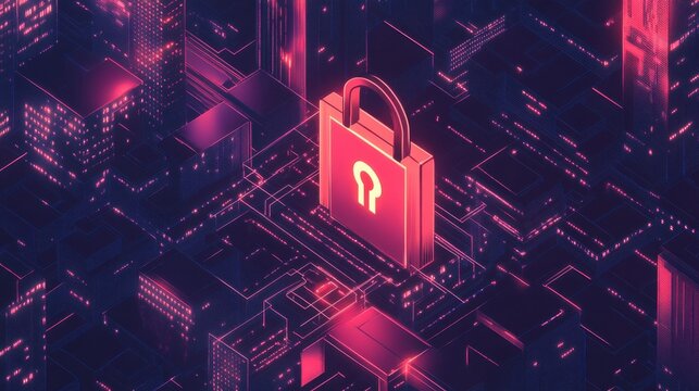 secure local networks communicate data centers protected internet connections online cybersecurity protection data illustration