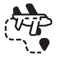 flight status glyph icon