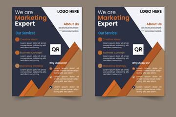 A bundle of ten template of different color a4 flyer template, corporate business flyer template design set, flyer in A4 with colorful business proposal, promotion, advertise .