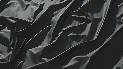Obraz premium Luxurious silk fabric with soft, flowing folds and deep shadows, creating a refined and elegant look
