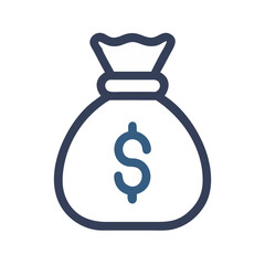 Money Bag with Dollar Sign Icon Design