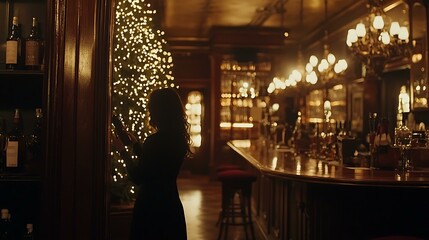 Gentle out-of-focus light spots in rich caramel and golden hues for a warm and elegant background