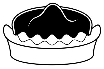 Cake silhouette vector illustration