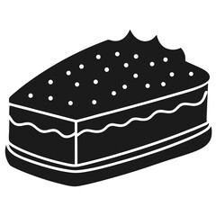 Cake silhouette vector illustration