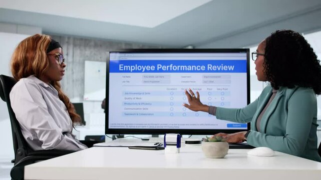 Person Filling Performance Evaluation Form