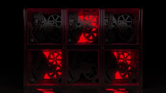 Industrial gears vj loop 