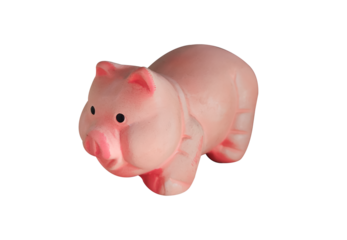pink piggy bank on a transparent background
