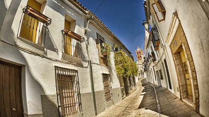 Typical Architecture, Street Scene, Old Town, Zafra, Badajoz, Extremadura, Spain, Europe